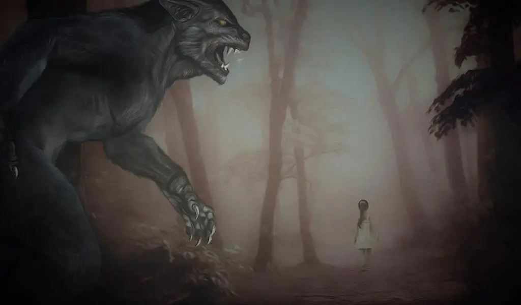 werewolf and little girl