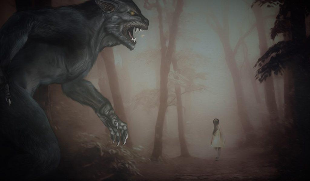 werewolf and little girl