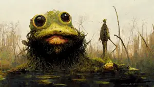 vodyanoy lurking in the swamp