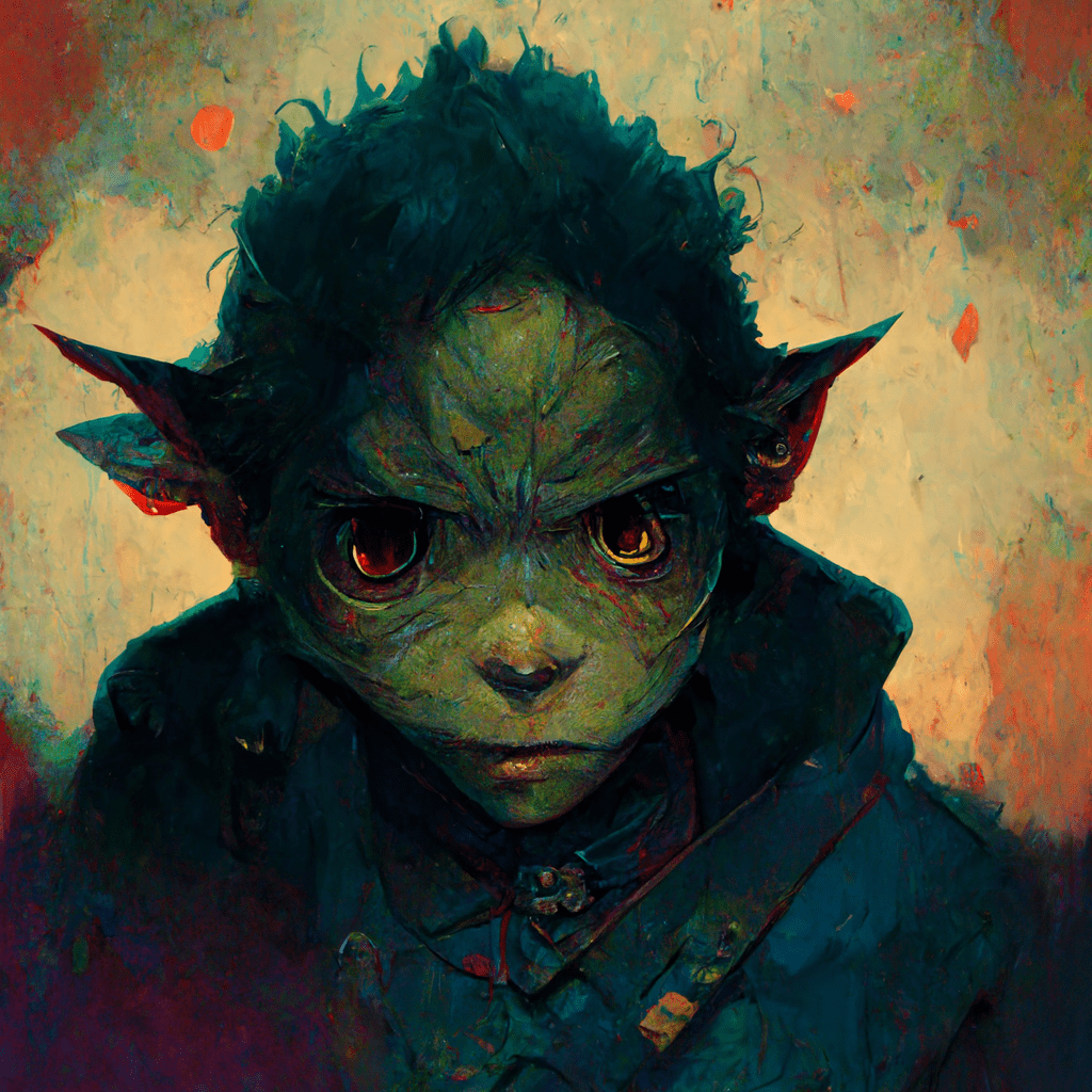 goblin portrait colorful