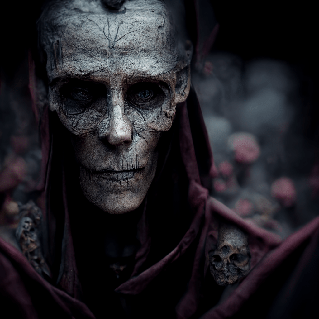 portrait of an evil necromancer