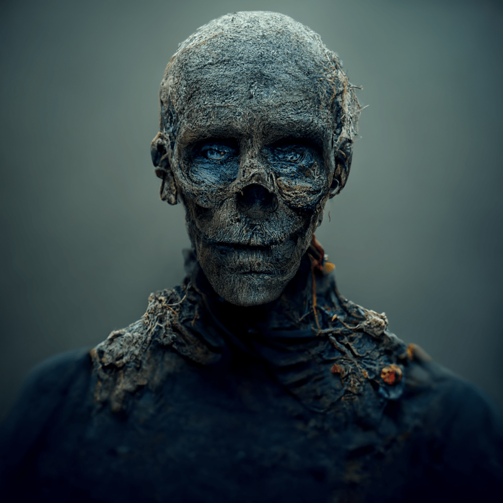 portrait of an undead human