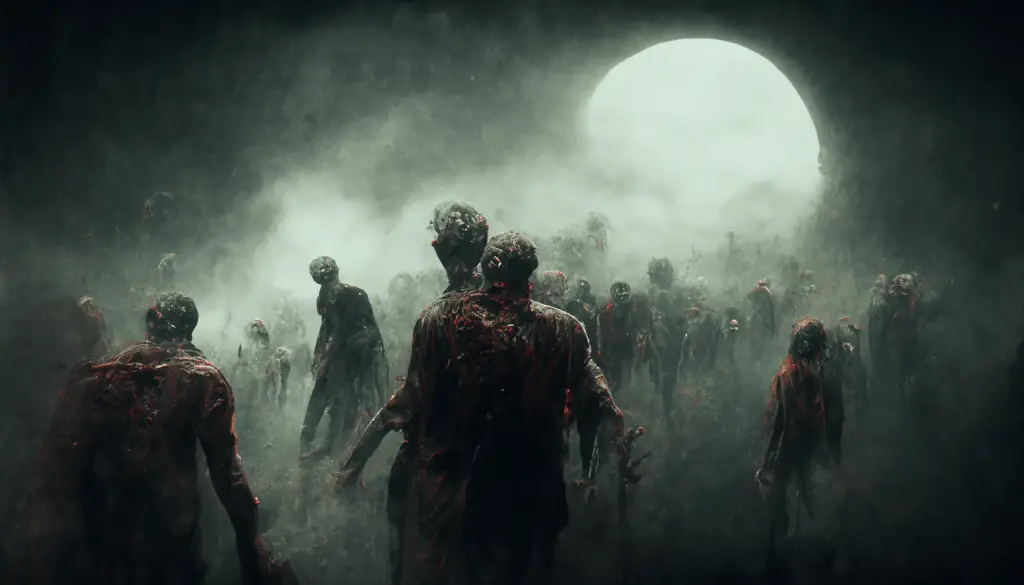 a zombie horde