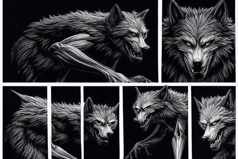 Werewolf transforming