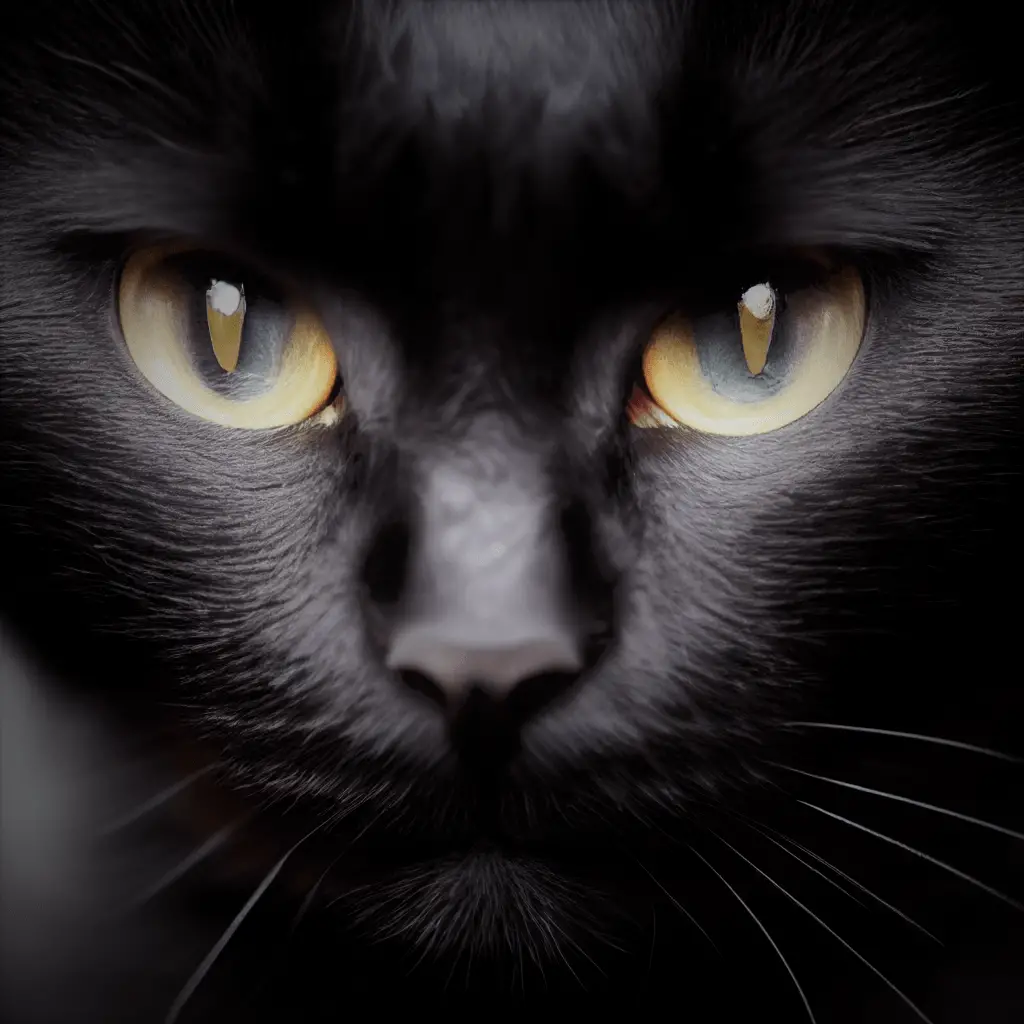 black cat close up