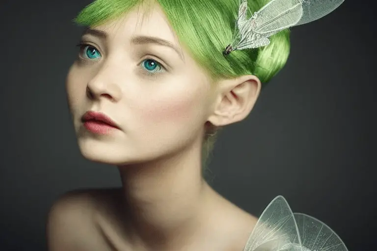 fairy with green hair