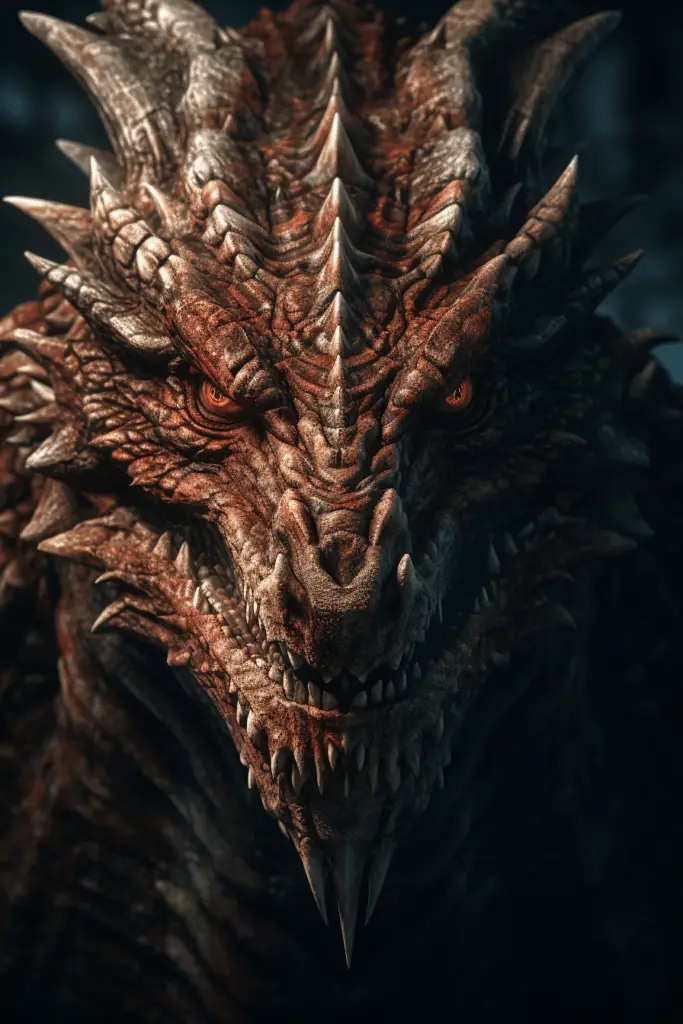 Dragon up close, portrait