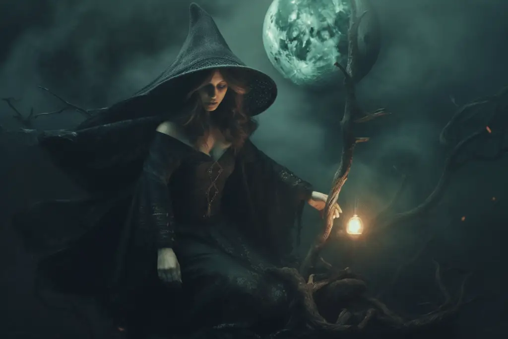 wicca practitioner and the moon