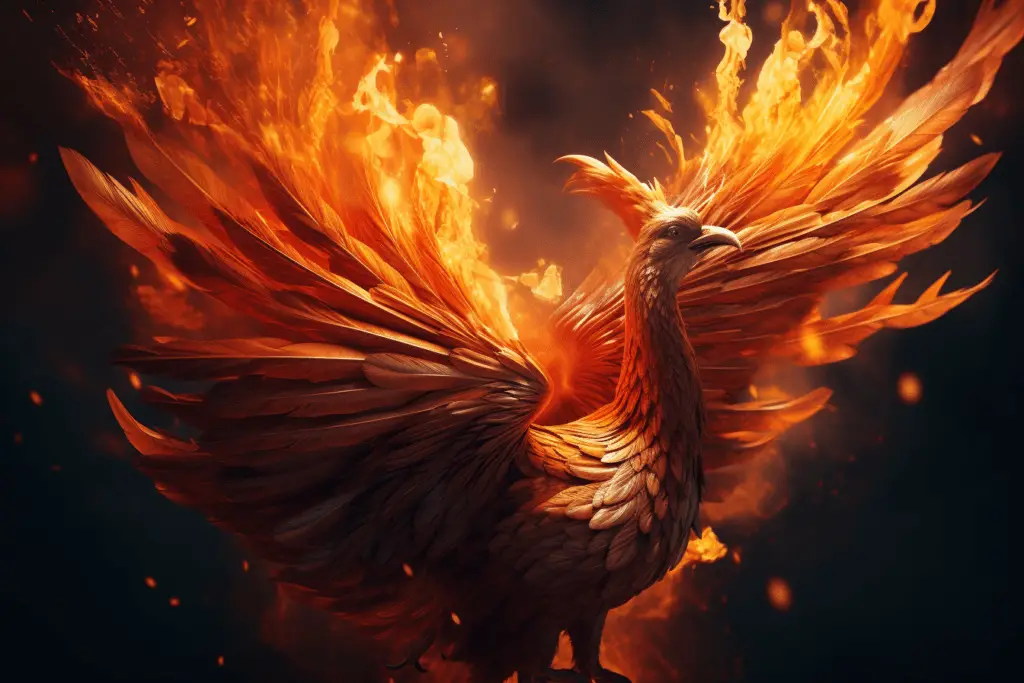 phoenix in flames