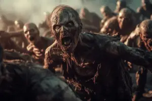 zombies decaying in a horde