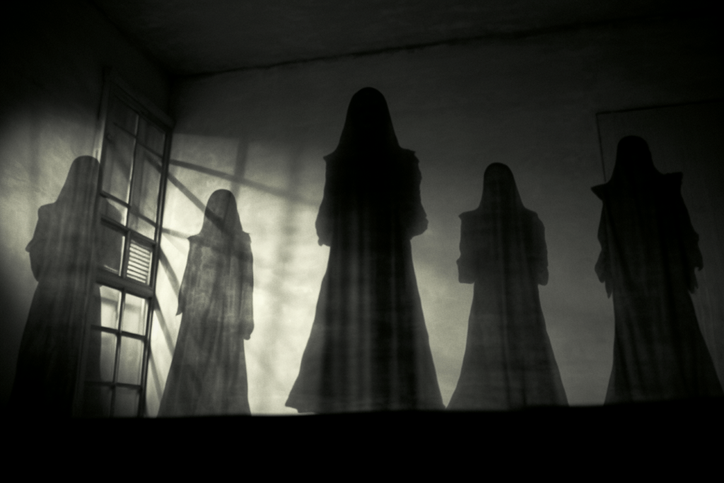 Shadow people in a group