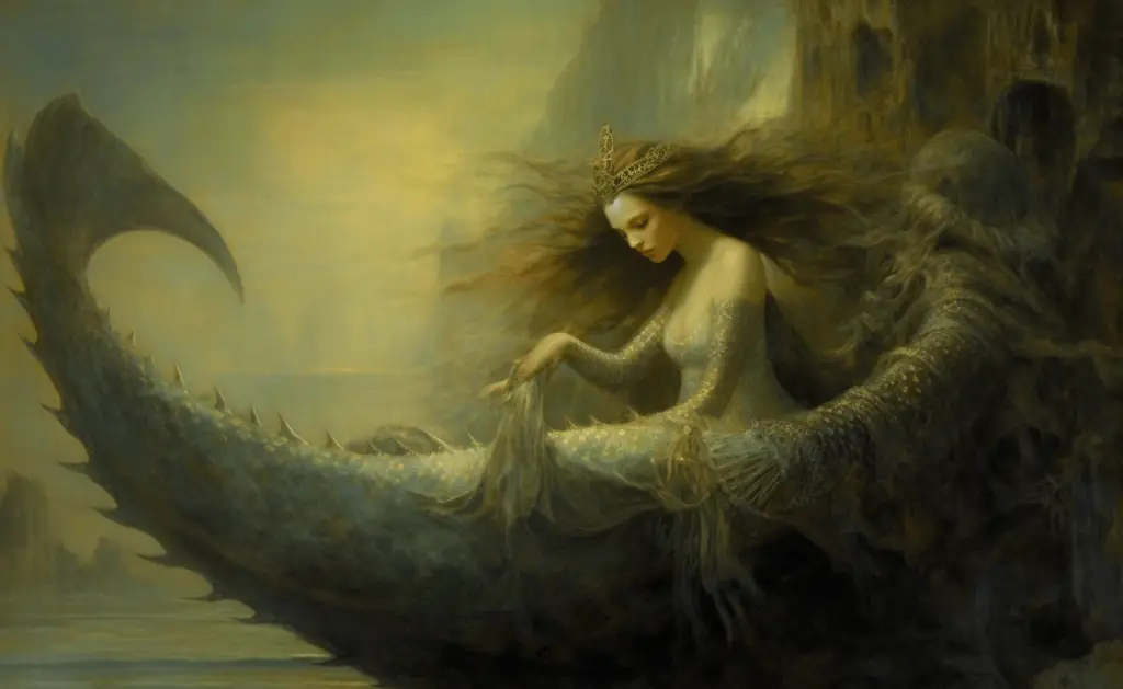 beautiful mermaid painting