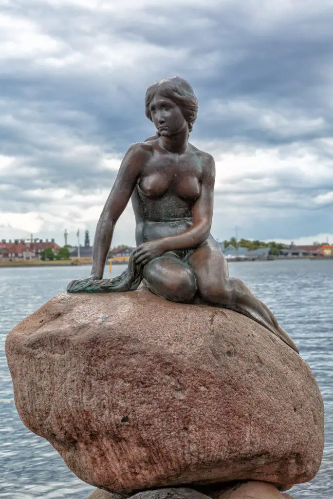 Statue of The Little Mermaid at Langelinie