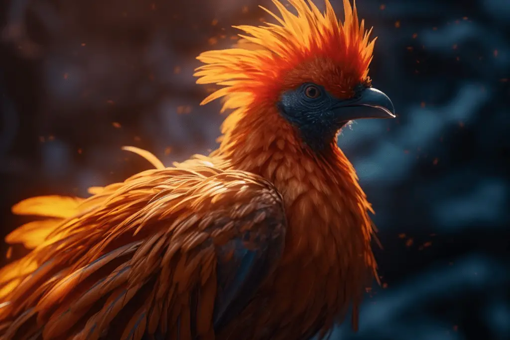 the mythological bird: Phoenix