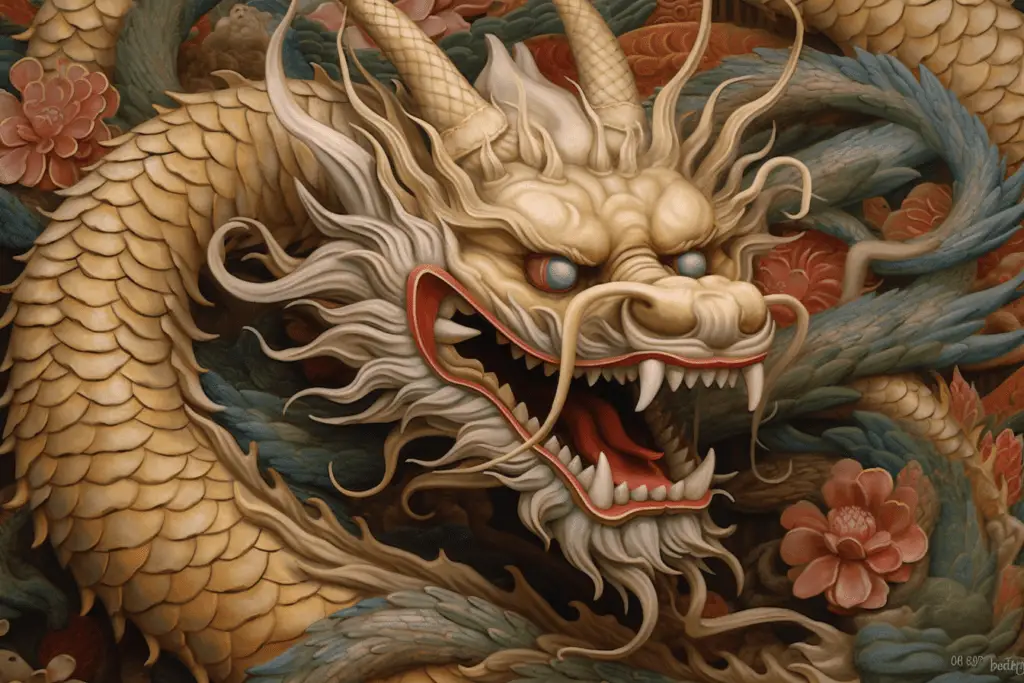 Eastern dragon drawing