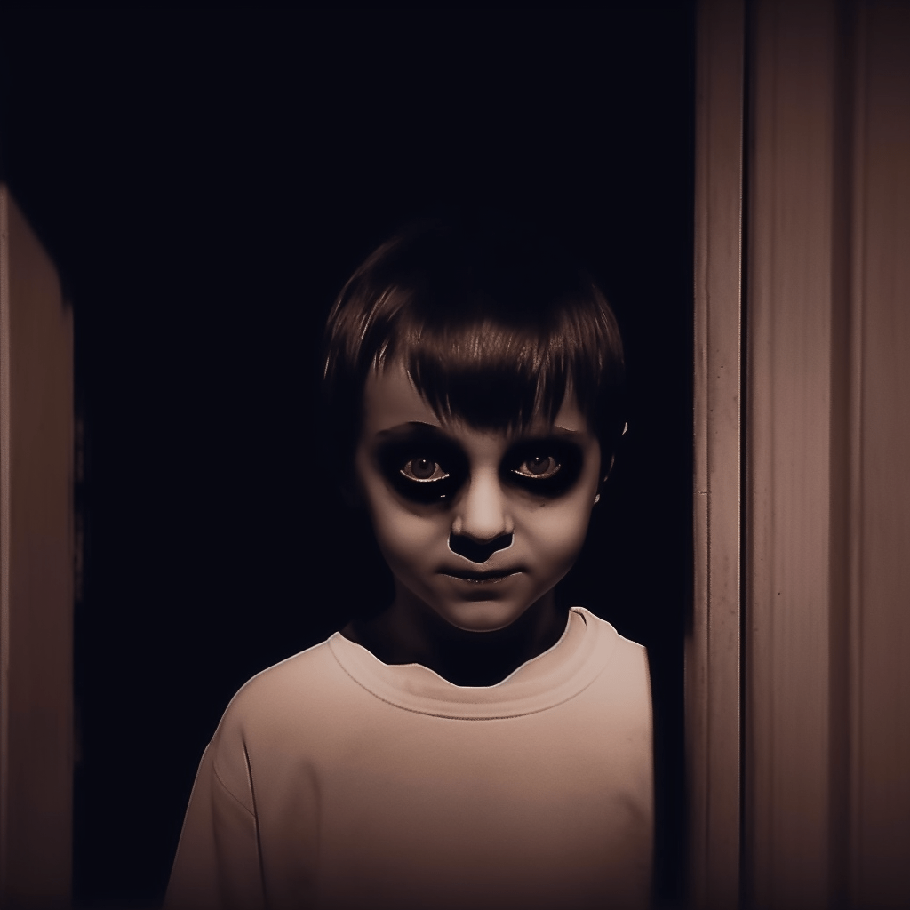 creepy ghostly child